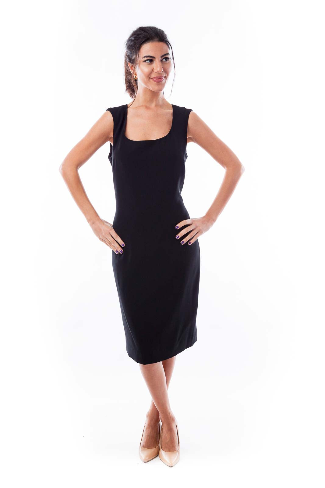 Black Sleeveless Roundneck Dress