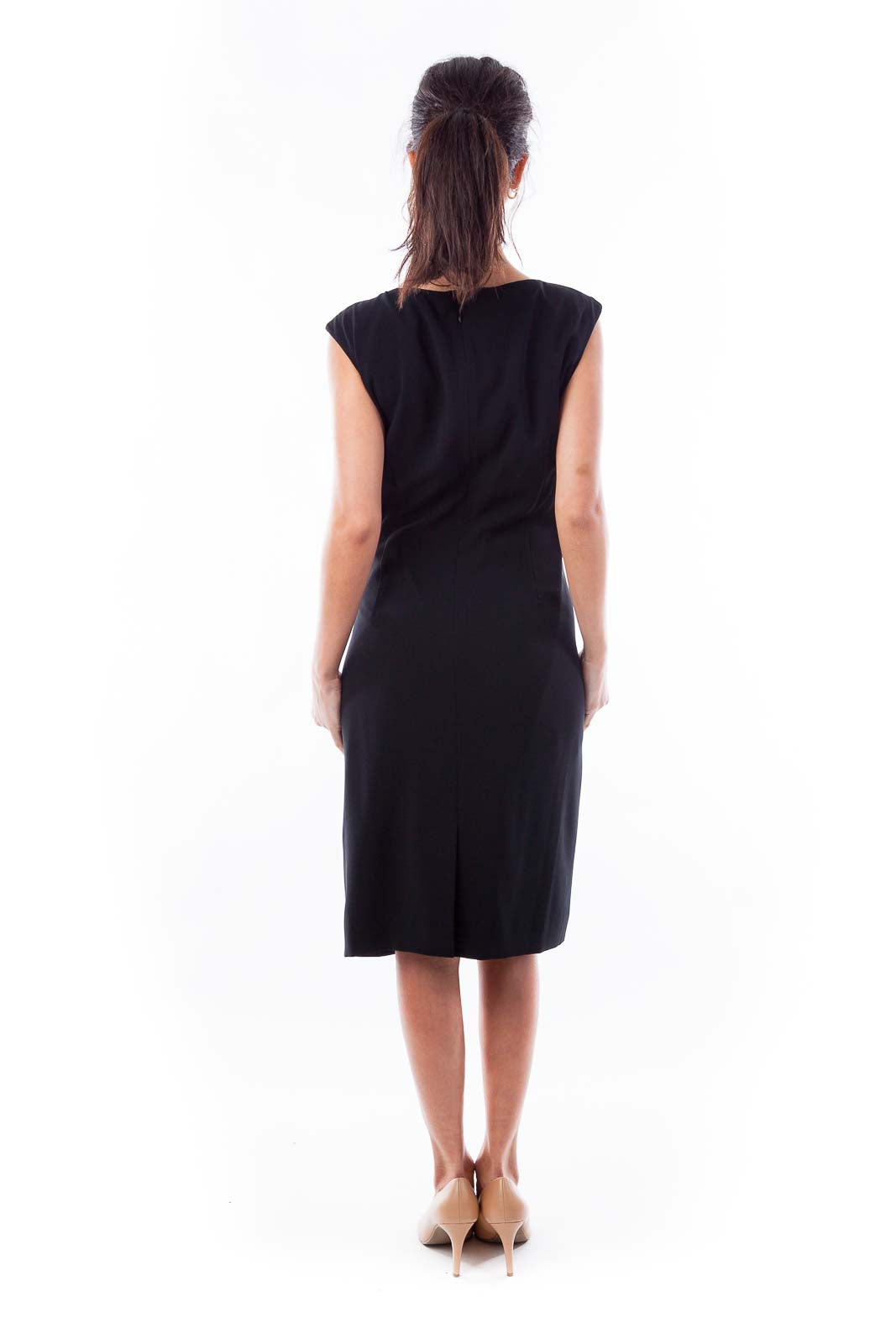 Black Sleeveless Roundneck Dress