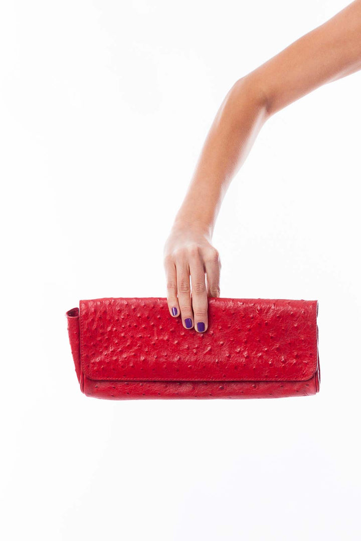 Red Leather Clutch