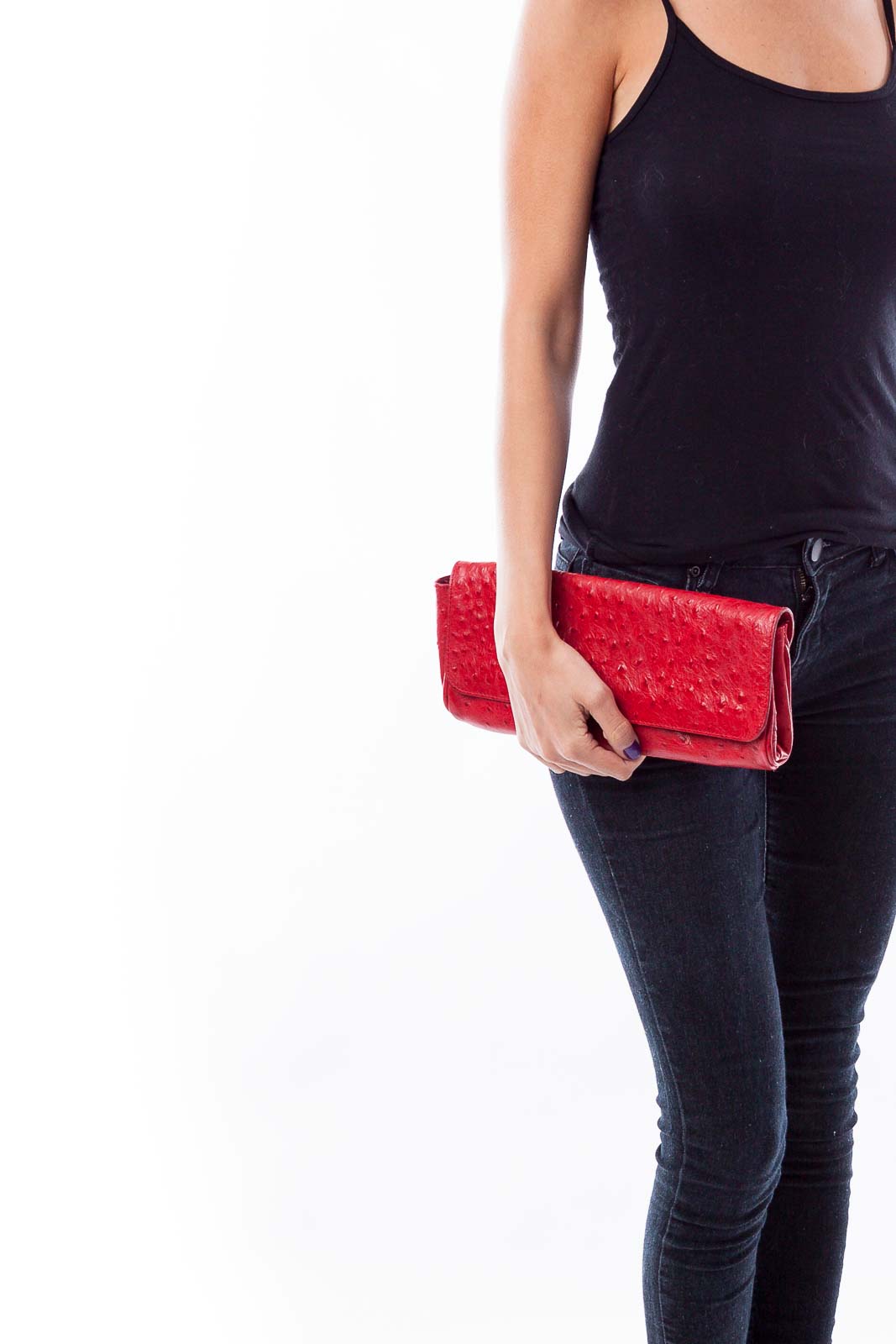 Red Leather Clutch