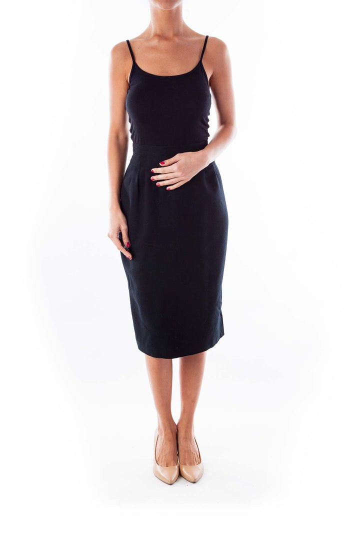 Black High Waist Pencil Skirt