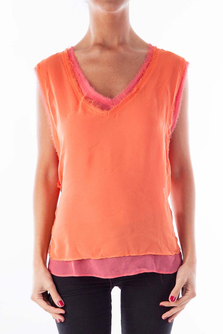 Orange & Pink Layer Tank