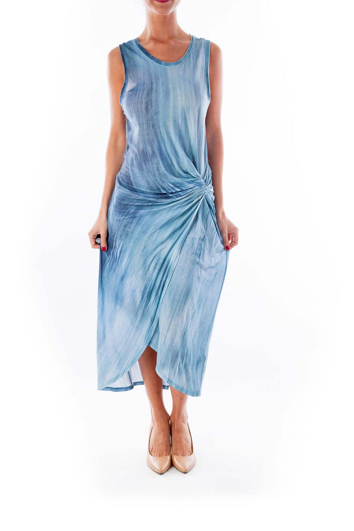 Blue Tie Dye Maxi Dress