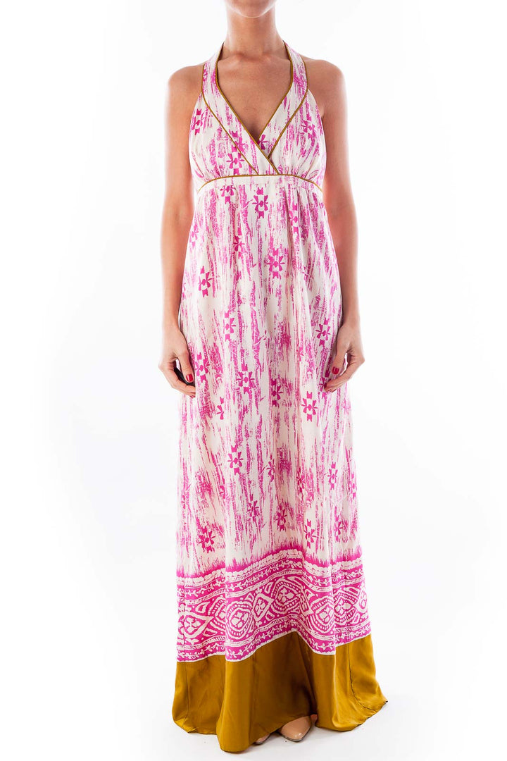 Pink & White Maxi Dress