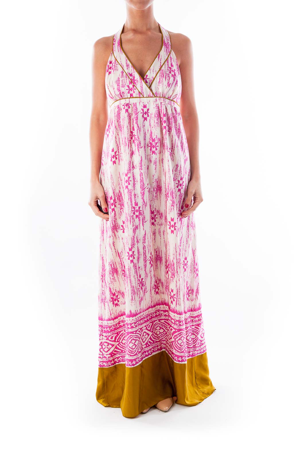 Pink & White Maxi Dress