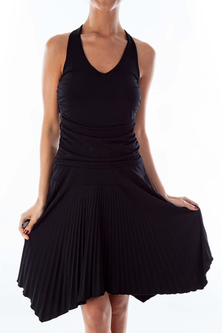 Black Halter Cocktail Dress