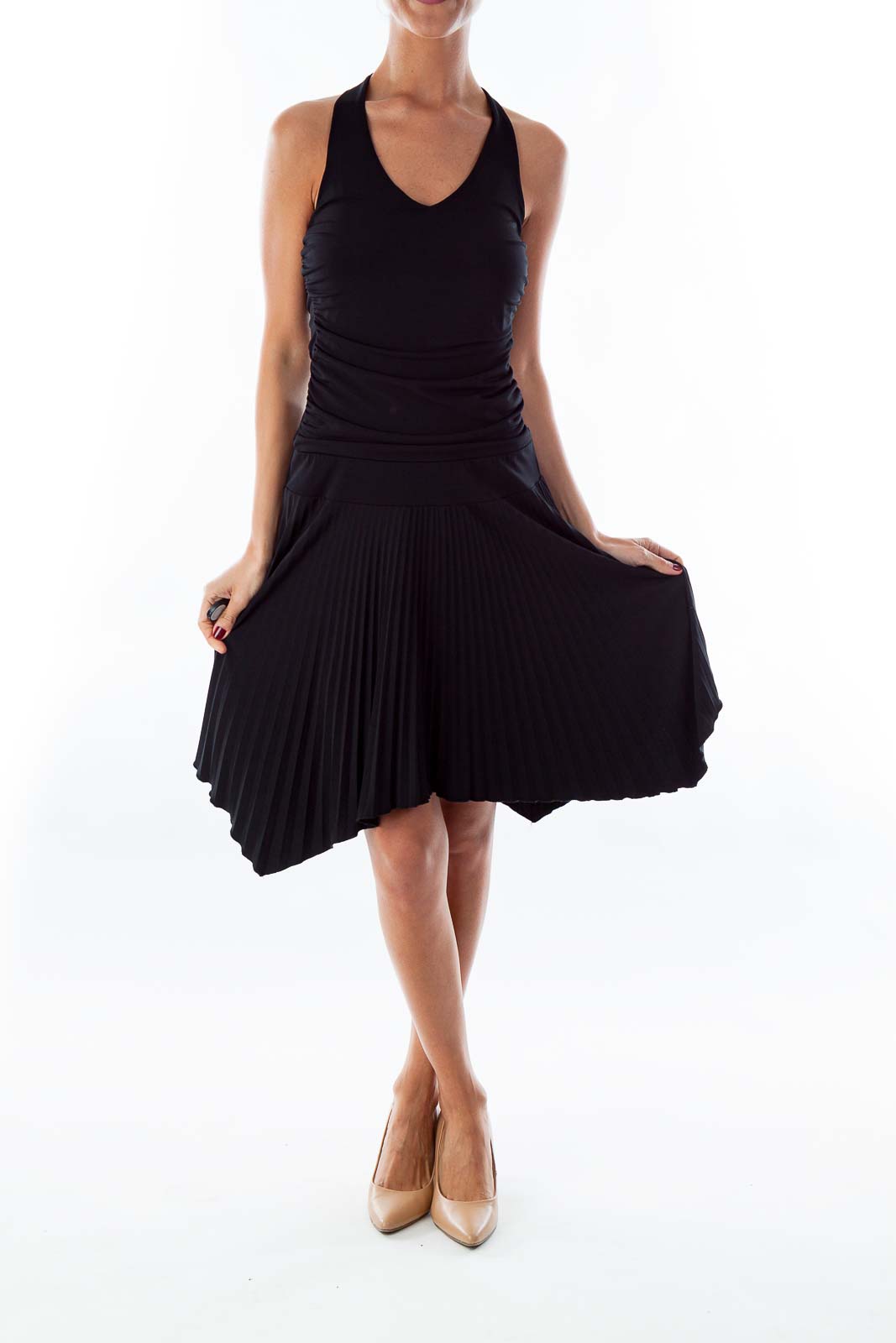 Black Halter Cocktail Dress