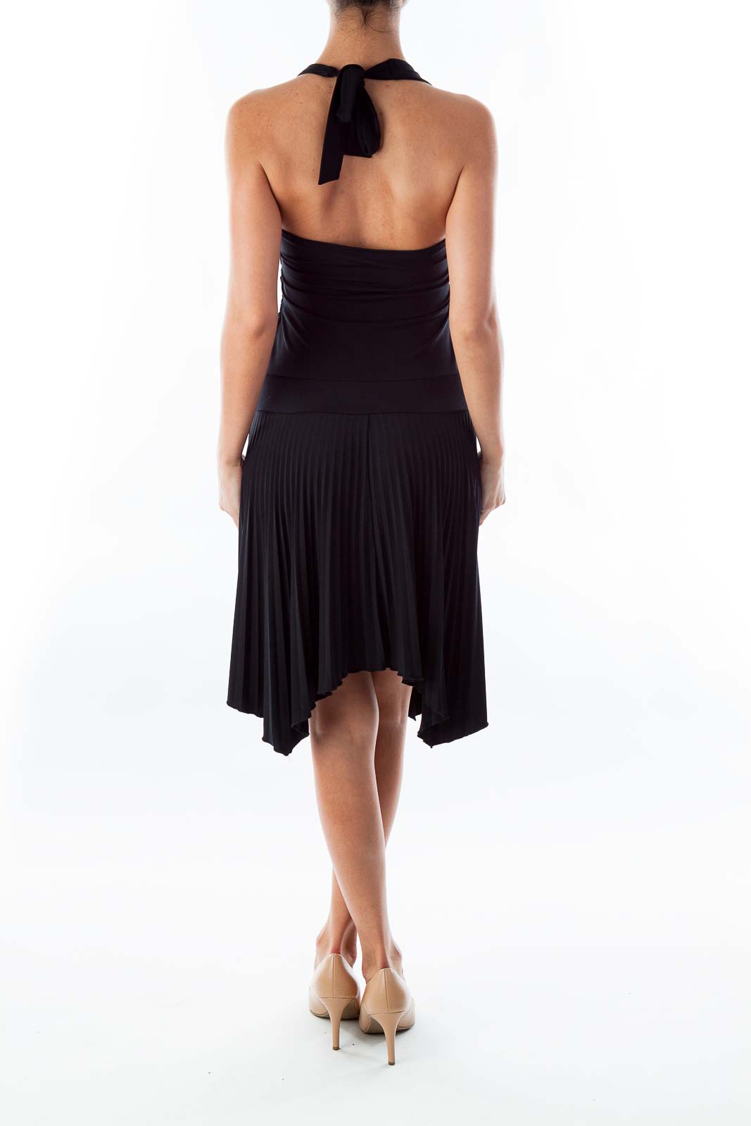 Black Halter Cocktail Dress