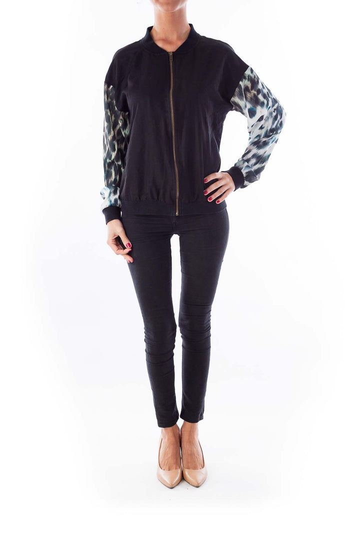 Black Cheetah Print Jacket