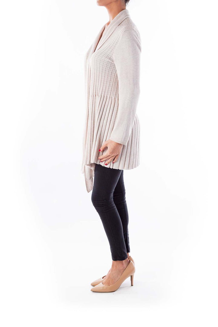 Beige Loose Knit Cardigan