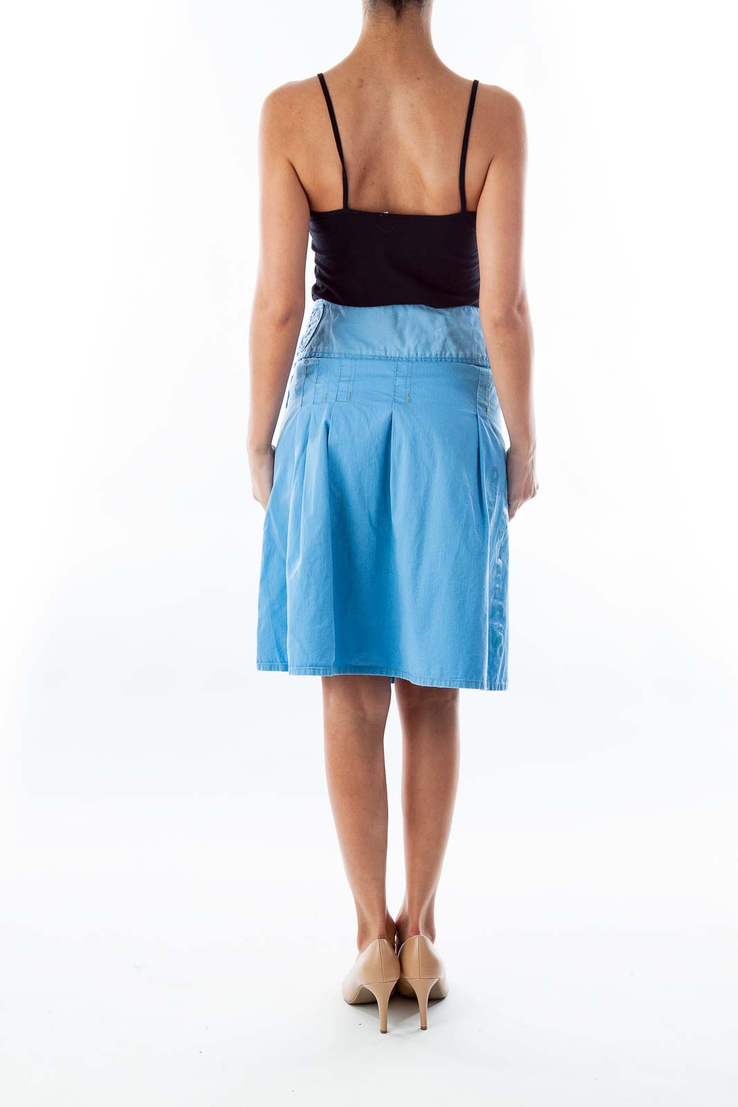 Baby Blue Pleated Skirt