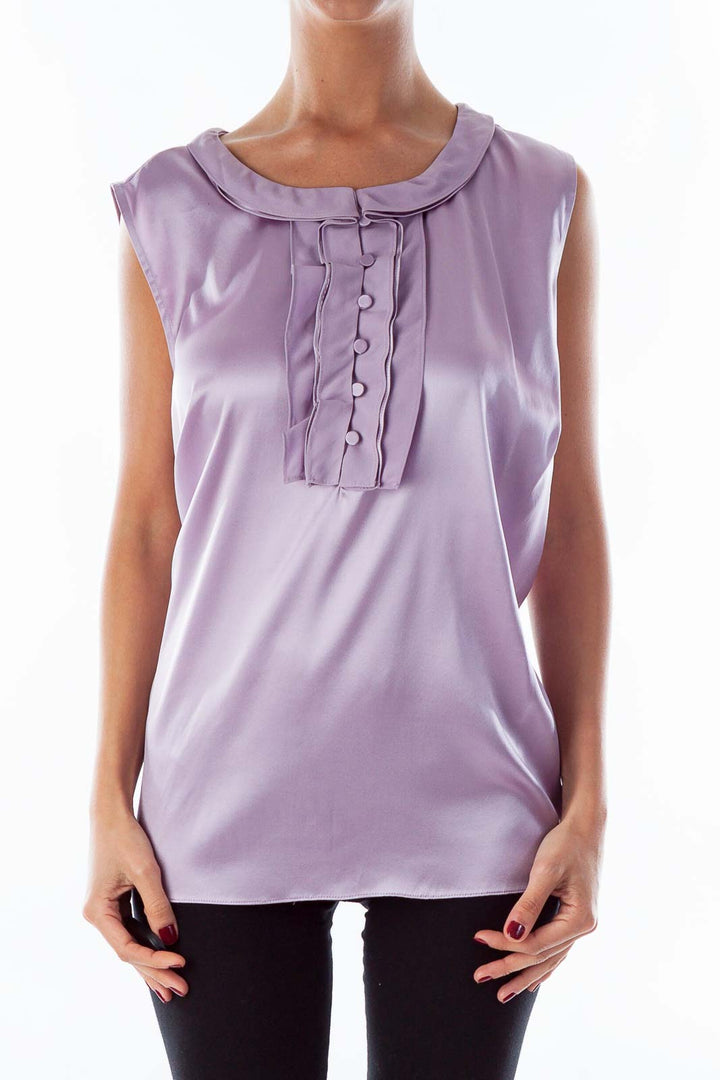 Purple Satin Top