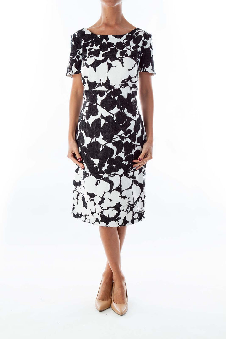 Black & White Floral Dress