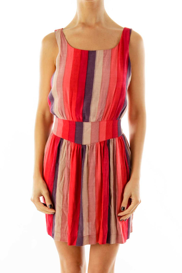 Red Striped Day Dress