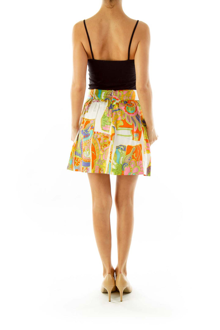 Multicolor Pleated Skirt