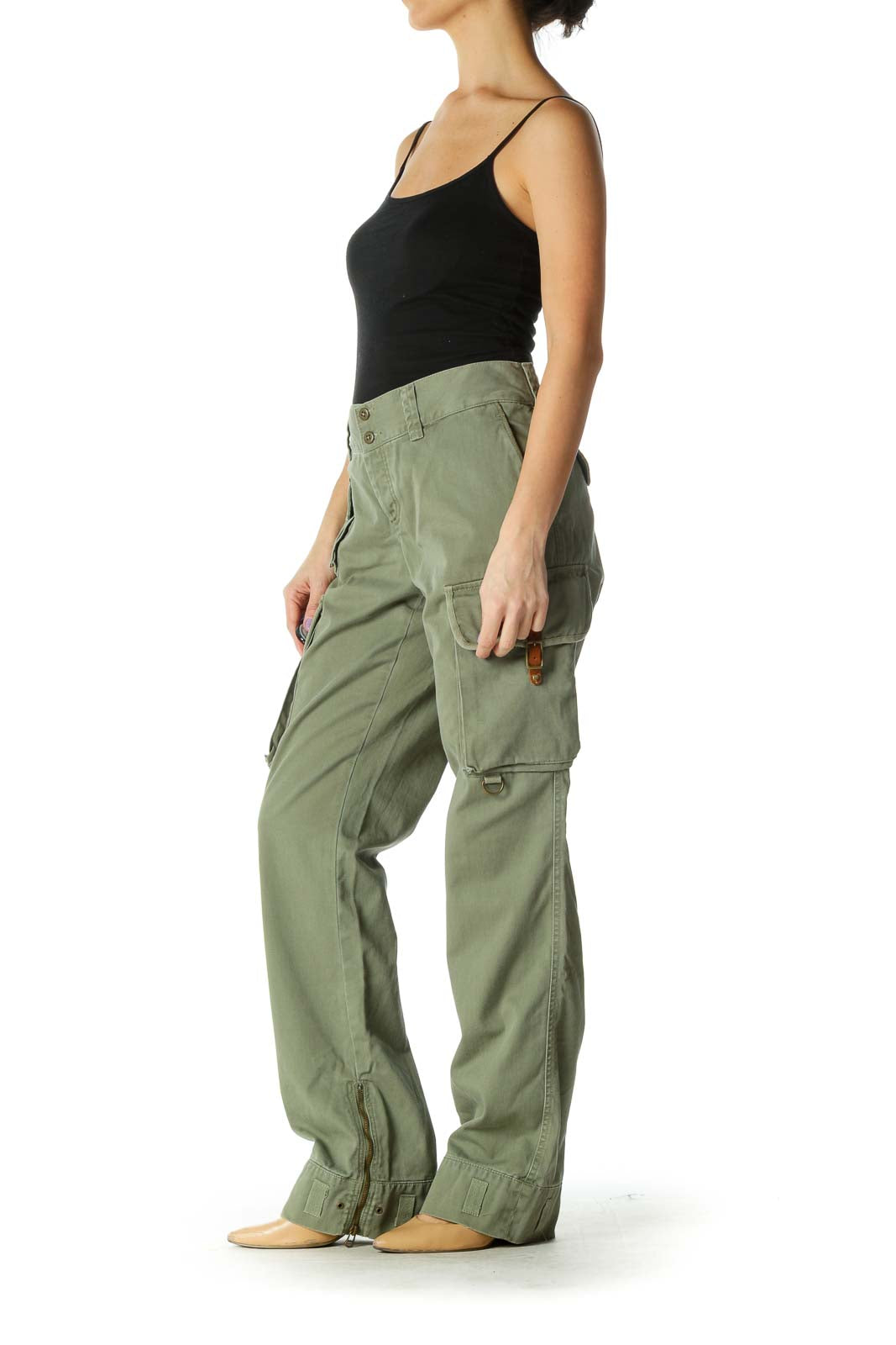 Military Green Cargo Pants