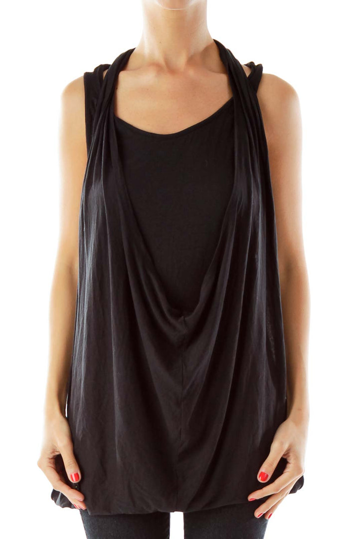 Black Loose Tank Top