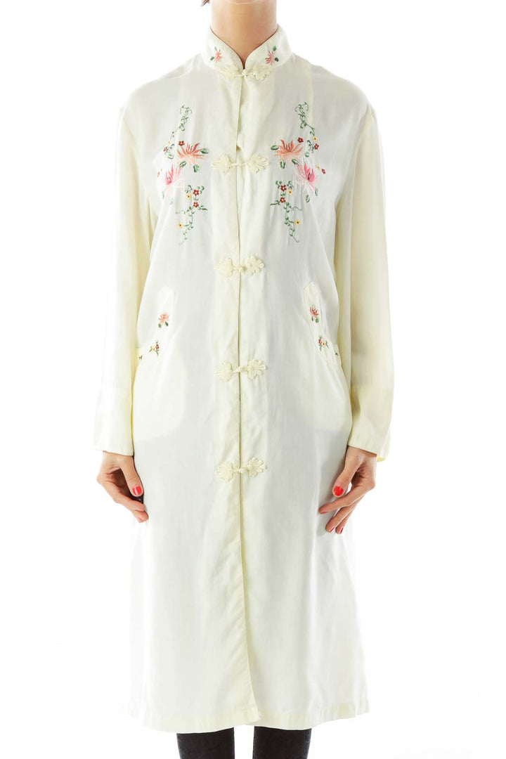 Yellow Embroidered Long Tunic