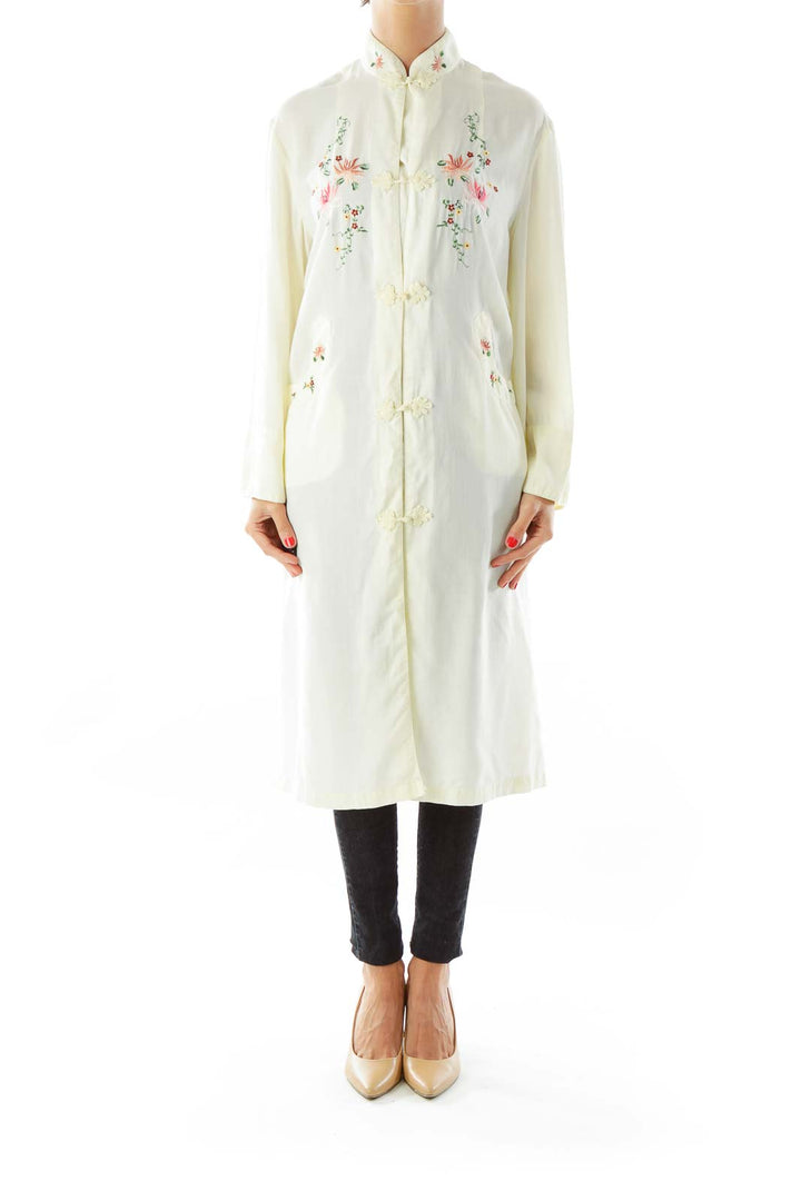 Yellow Embroidered Long Tunic