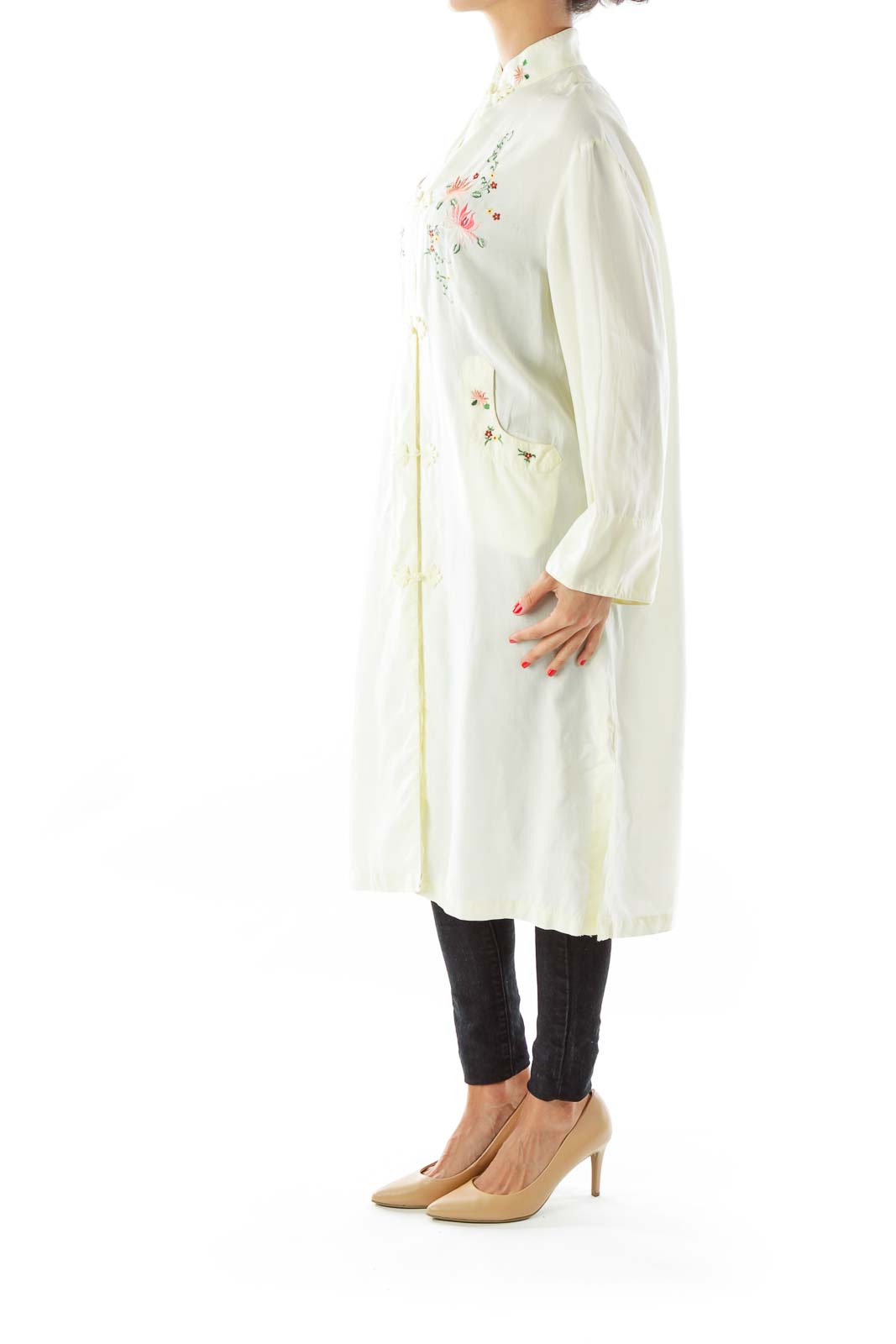 Yellow Embroidered Long Tunic