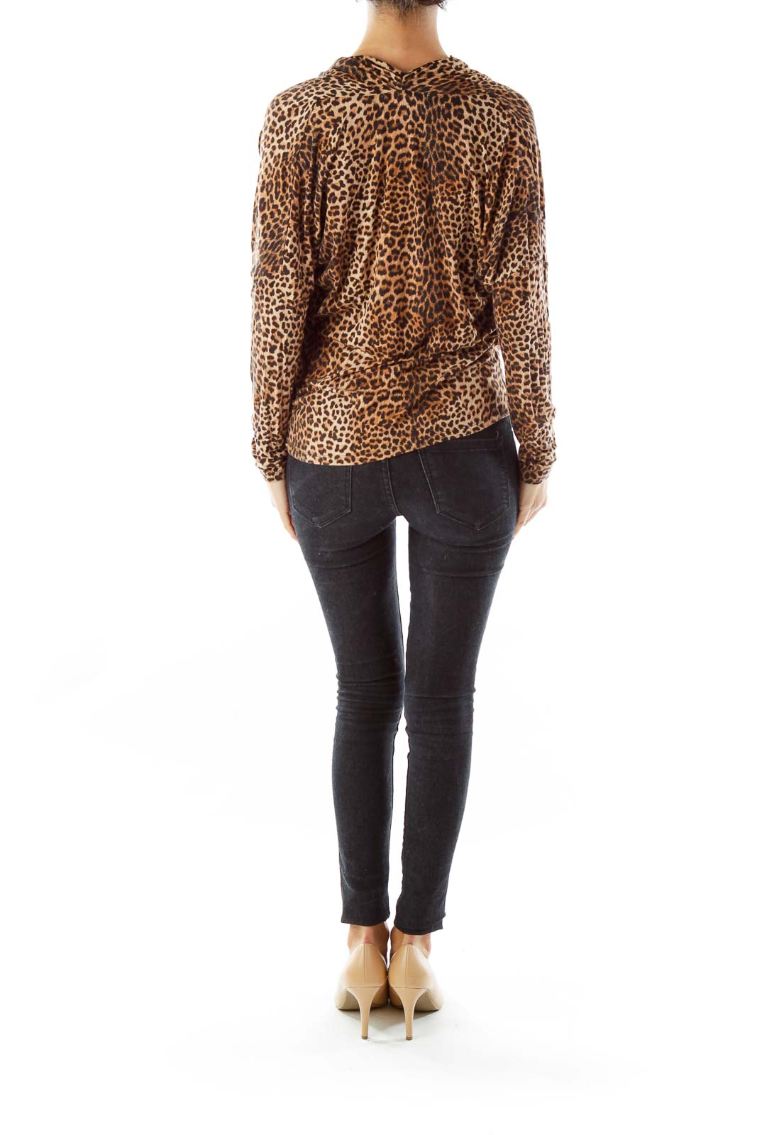 Brown & Black Cheetah Print Top