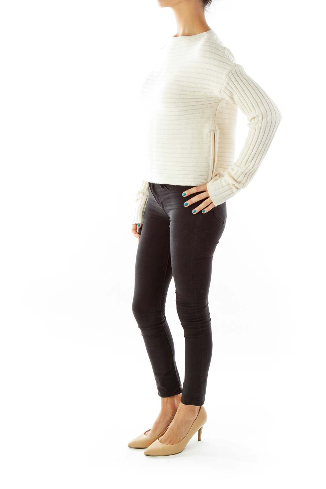 Cream Merino Wool Sweater