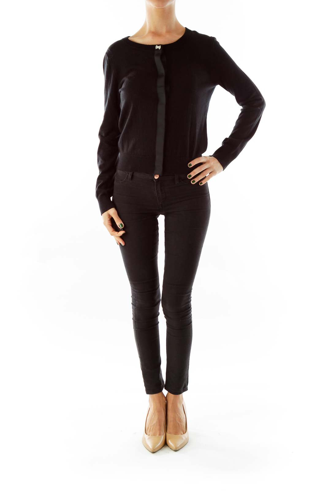 Black Knit Cardigan