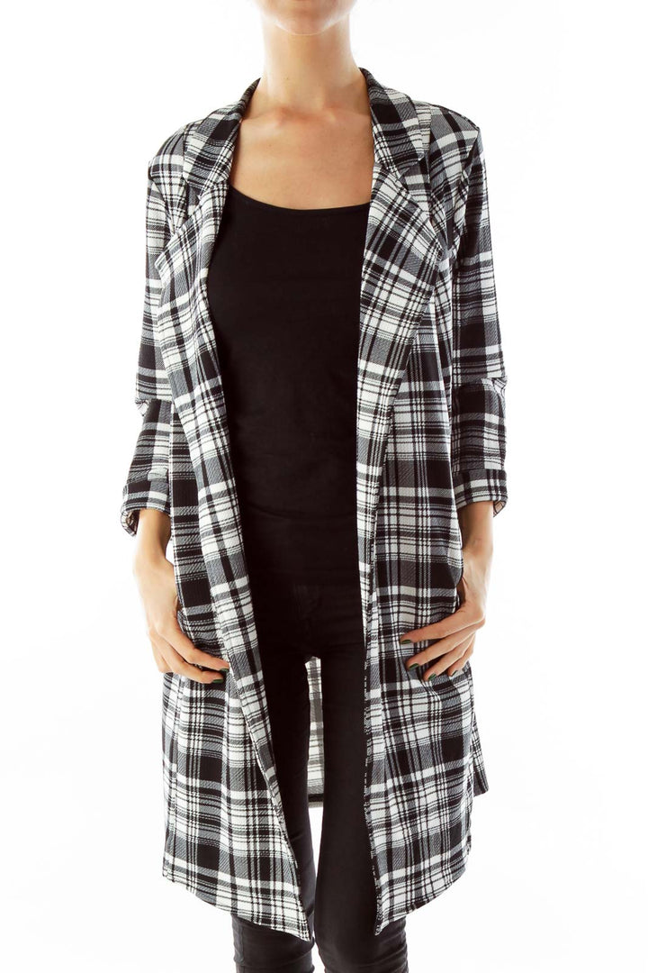 Black & White Plaid Blazer