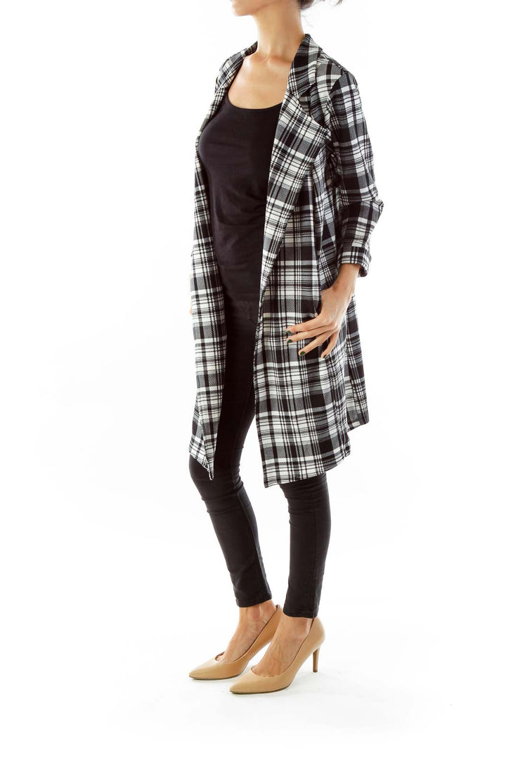 Black & White Plaid Blazer