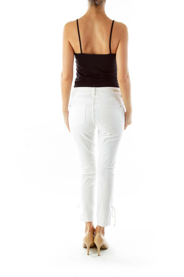 White Cropped Skinny Jeans