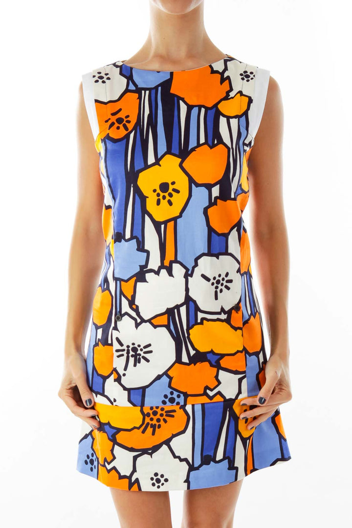 Multicolor Pocketed Floral Dress