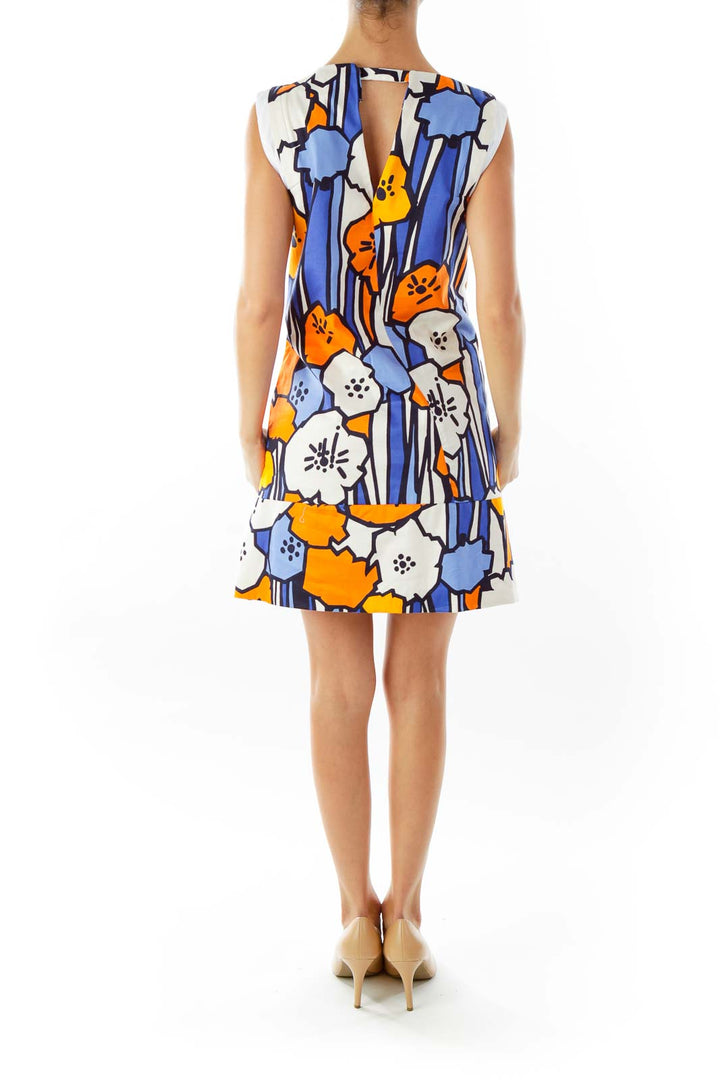 Multicolor Pocketed Floral Dress