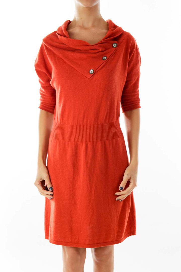 Orange Knit Dress