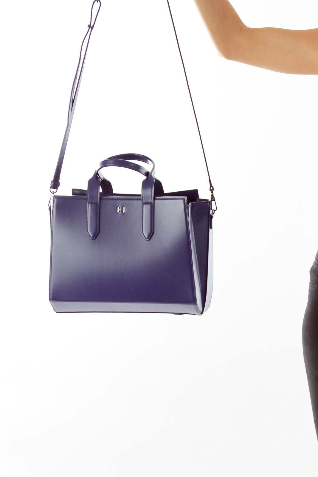 Purple Leather Shoulder Bag