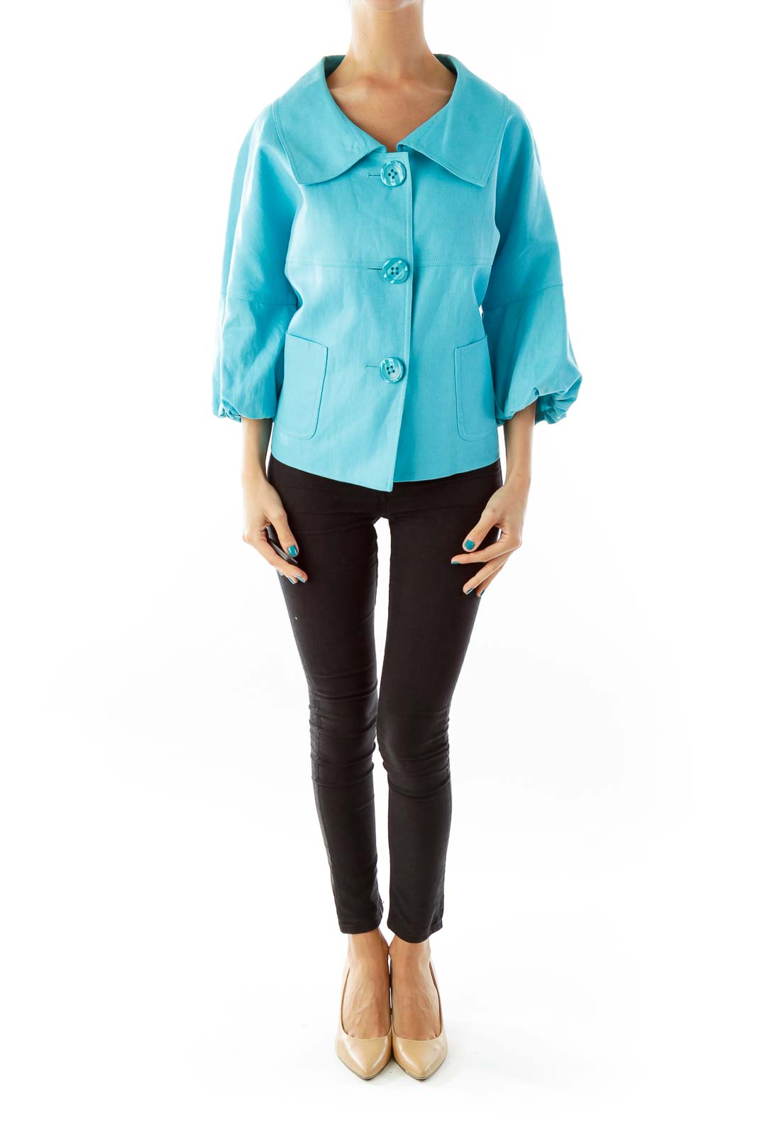 Turquoise Loose Blazer