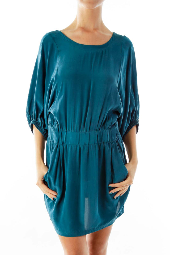 Turquoise Pocketed Day Dress