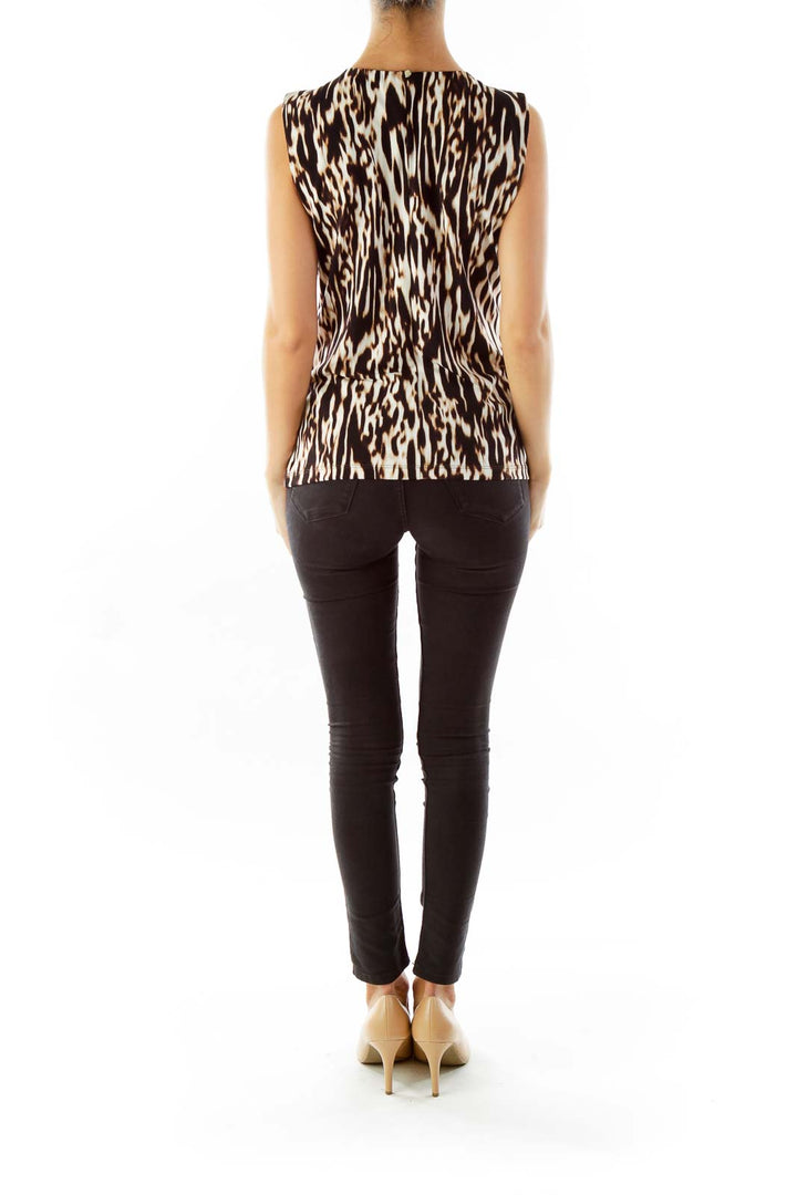 Black Leopard Print Blouse