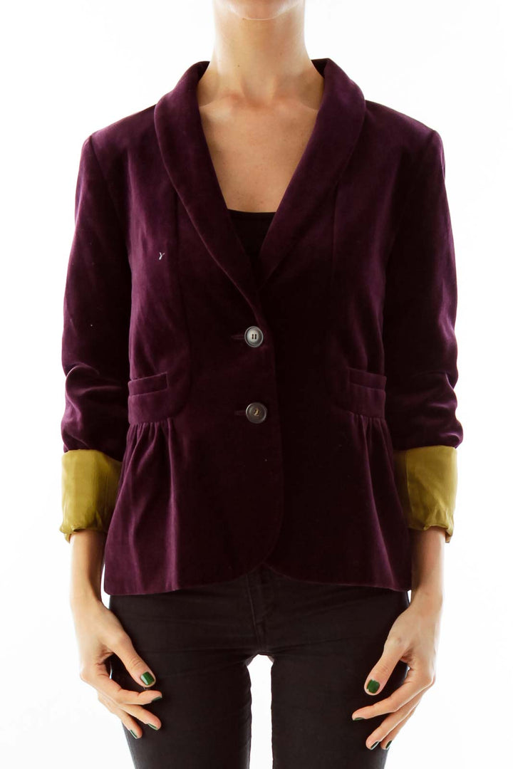 Purple Velvet Blazer