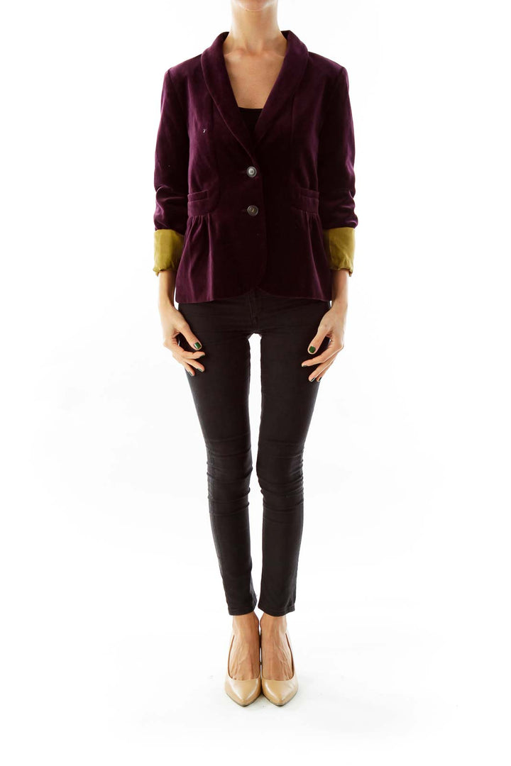 Purple Velvet Blazer