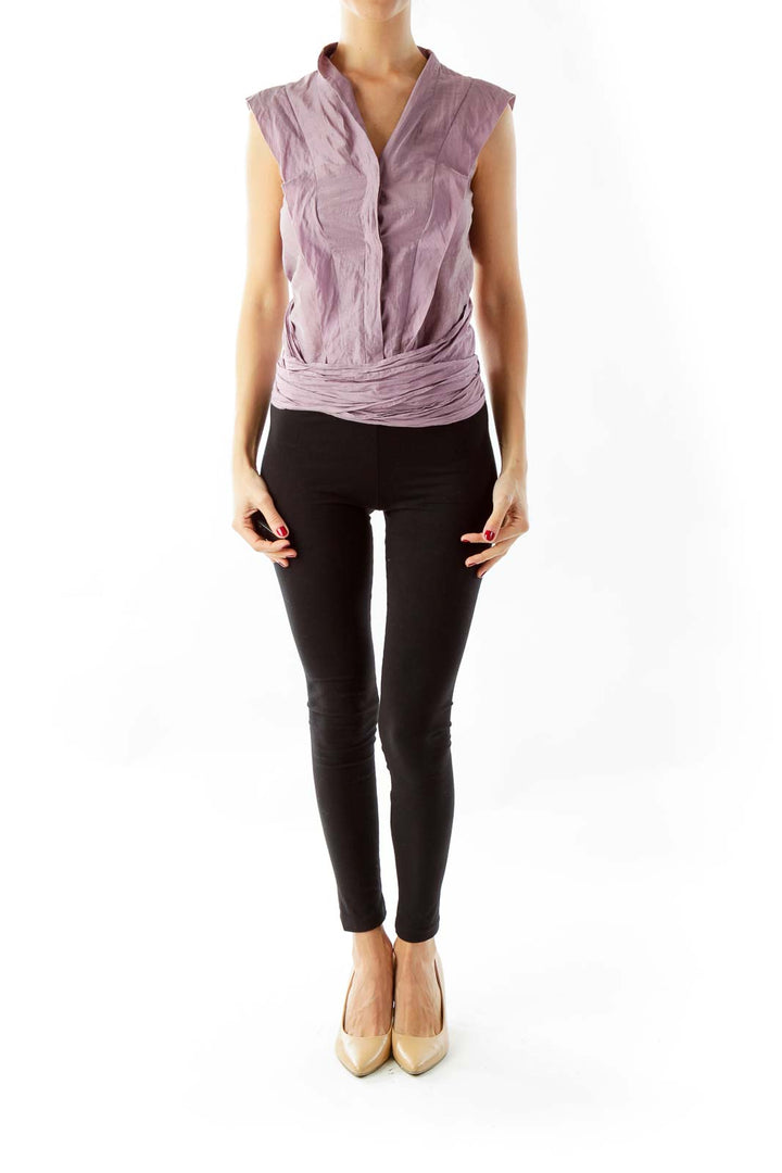 Purple Wrap Blouse