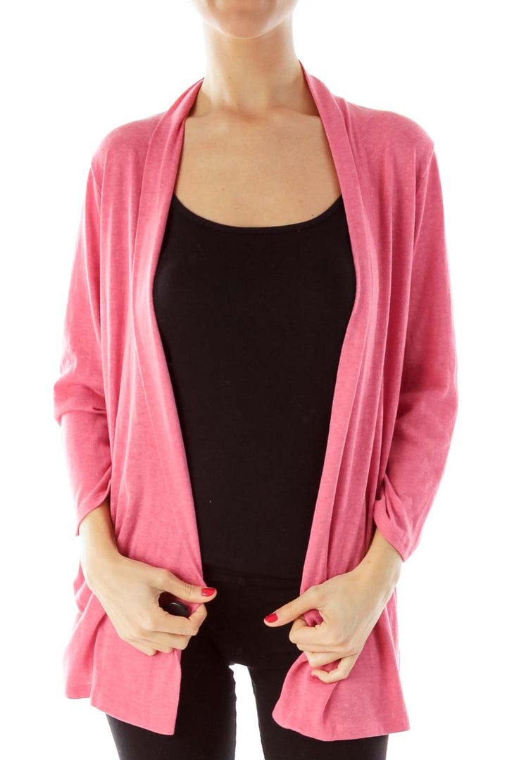 Pink Open Faced Cardigan