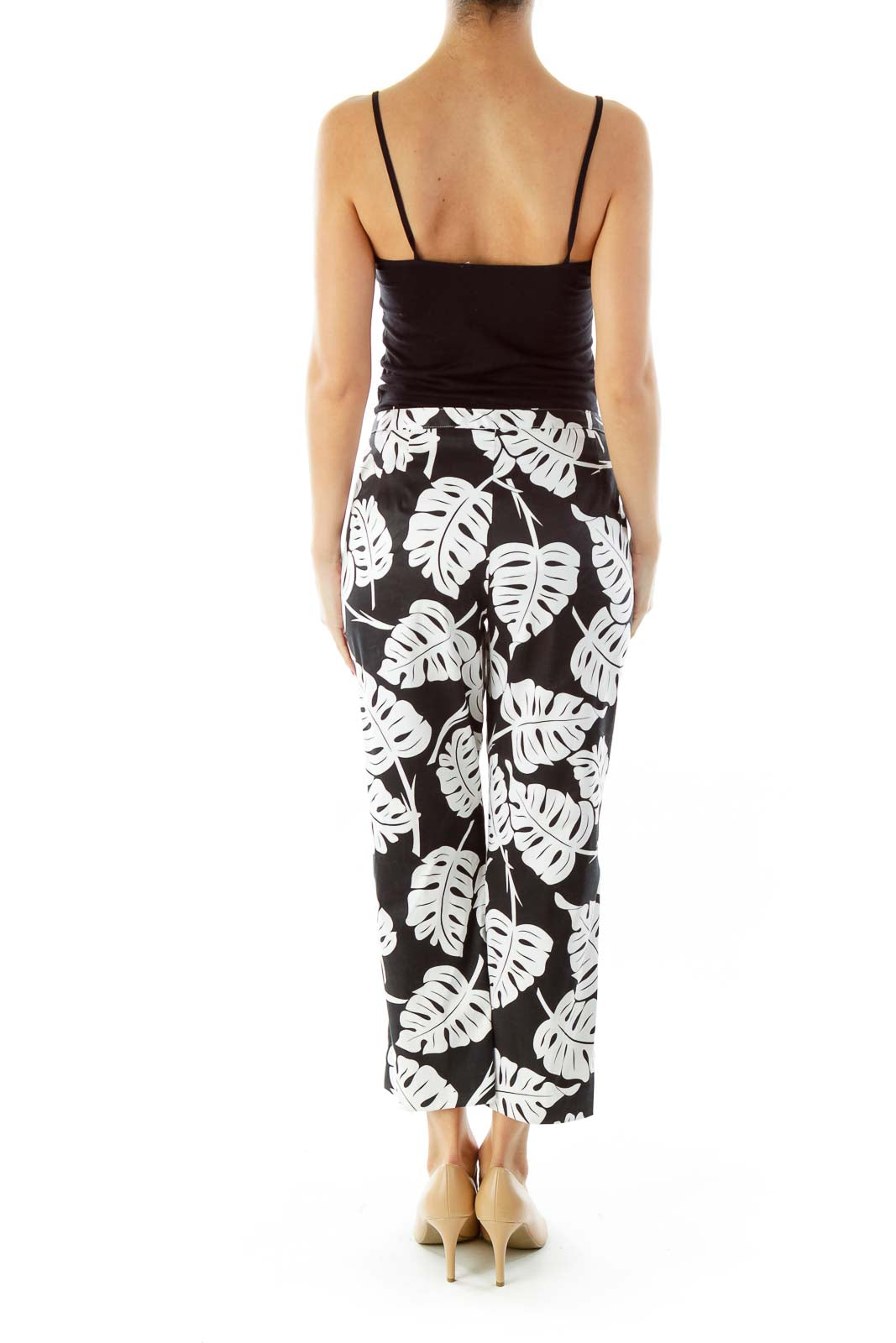 Black & Floral Print Pants