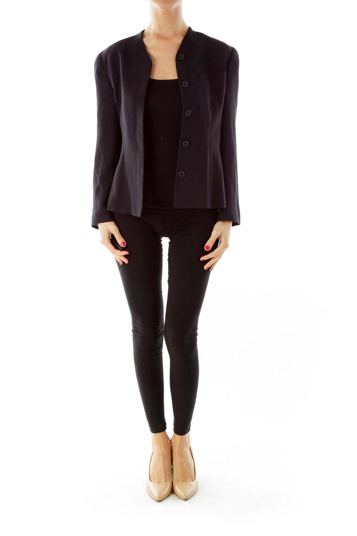 Black Button Blazer