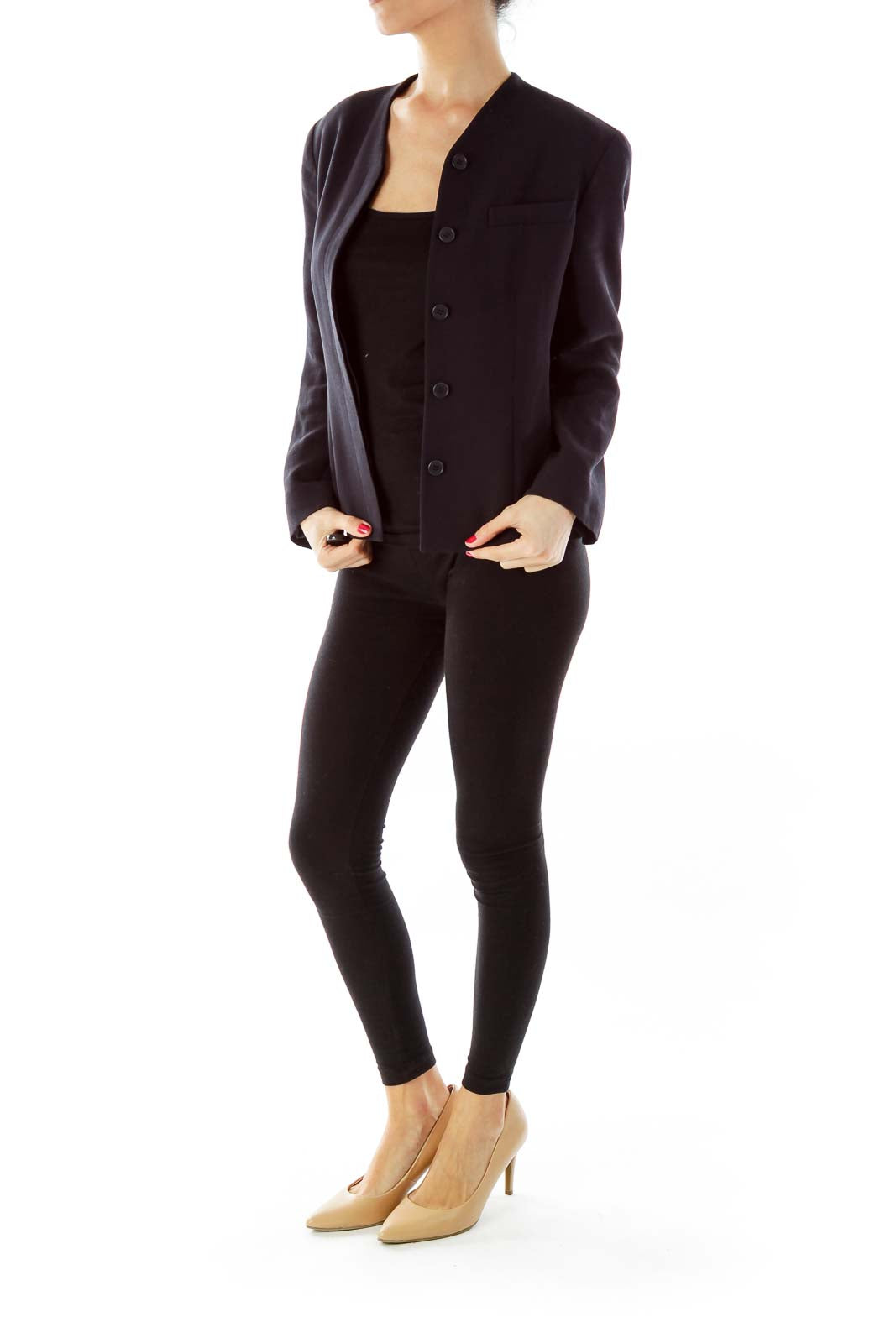 Black Button Blazer