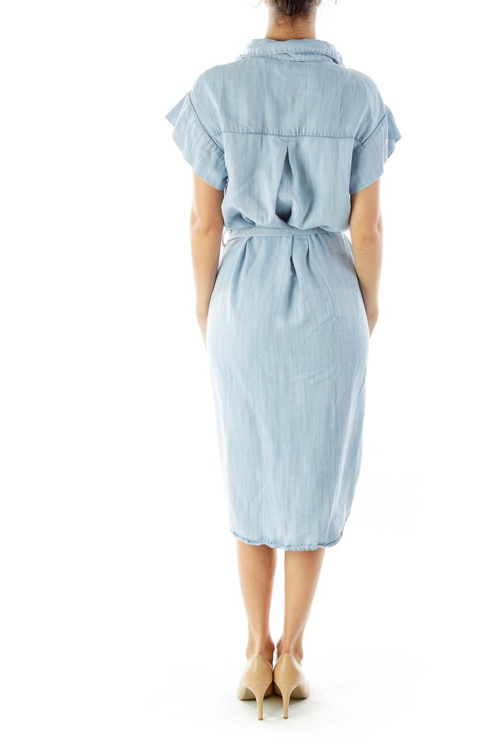 Light Wash Denim Shirt Dress