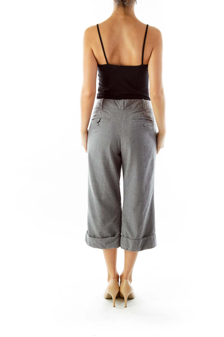 Gray Cropped Slacks