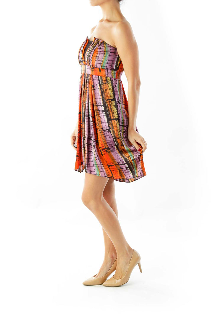 Purple & Orange Cocktail Dress