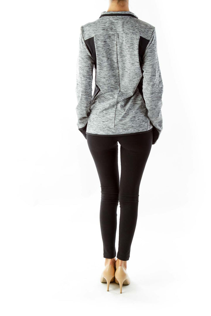 Gray Long Sleeve Athletic Top