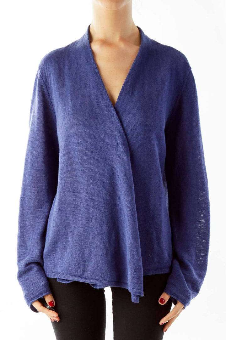 Blue Linen Sweater