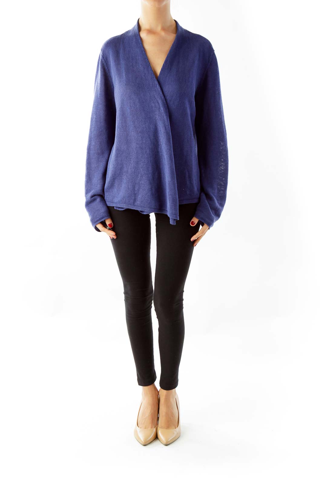 Blue Linen Sweater